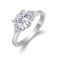 Cosmic 2 Carat Moissanite Solitaire Ring in Sterling Silver