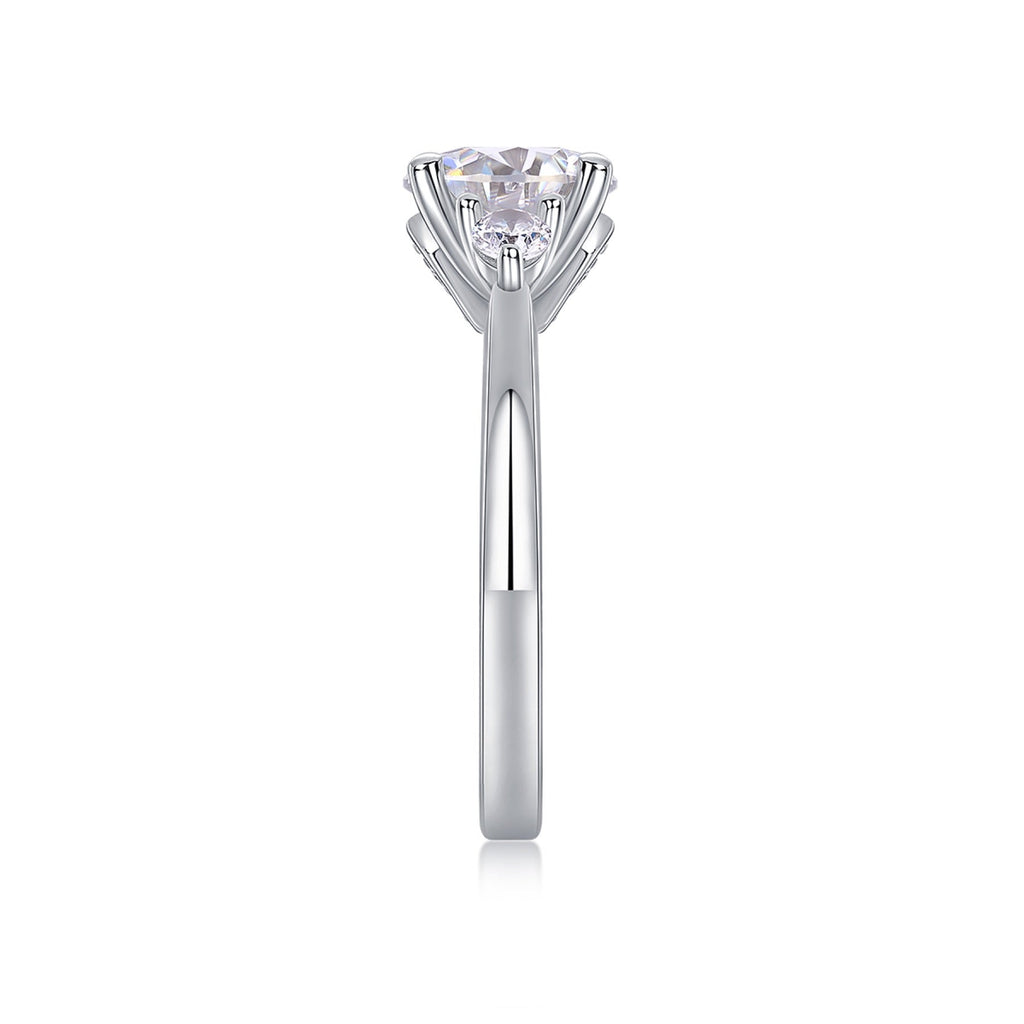 Cosmic 2 Carat Moissanite Solitaire Ring in Sterling Silver