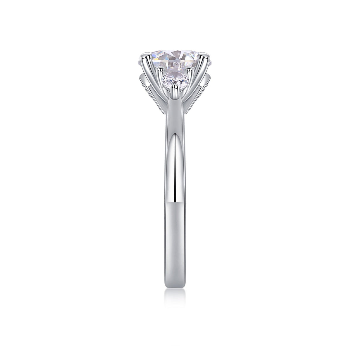 Cosmic 2 Carat Moissanite Solitaire Ring in Sterling Silver