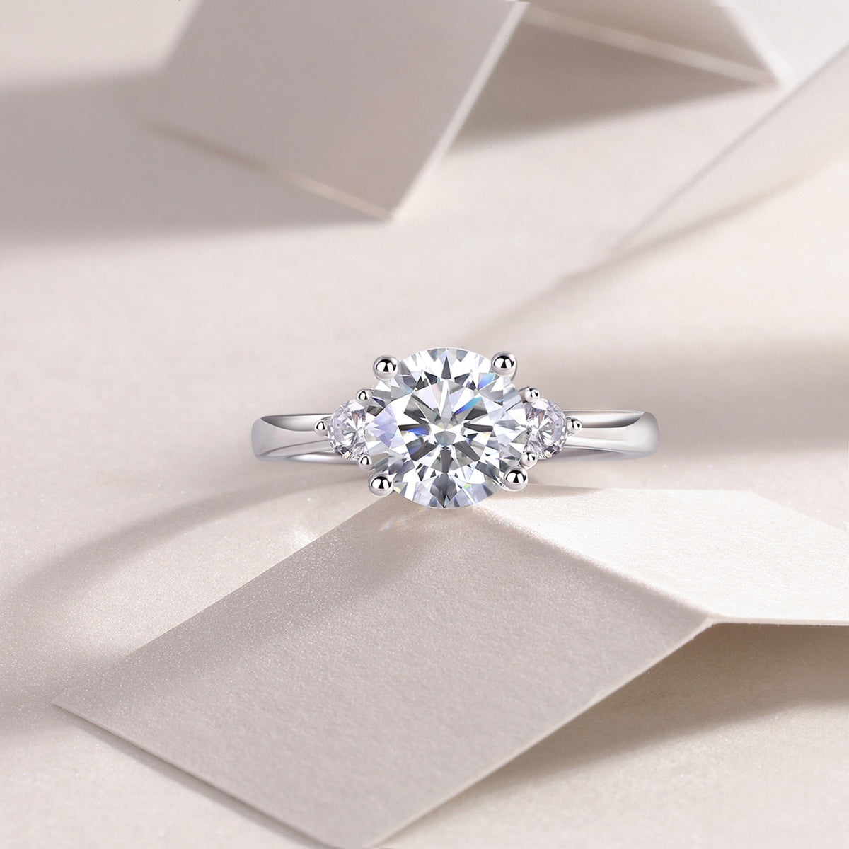 Starnight 2 Carat Moissanite Solitaire Ring in Sterling Silver