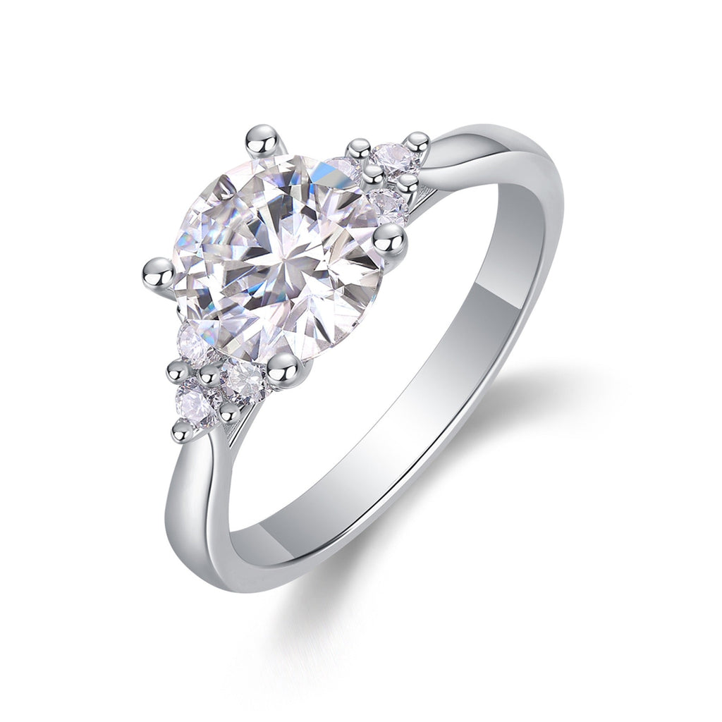 Milkyway 2 Carat Moissanite Solitaire Ring in Sterling Silver