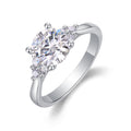 Milkyway 2 Carat Moissanite Solitaire Ring in Sterling Silver