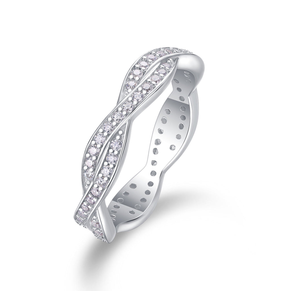 Dreamy Moissanite Band Ring in Sterling Silver