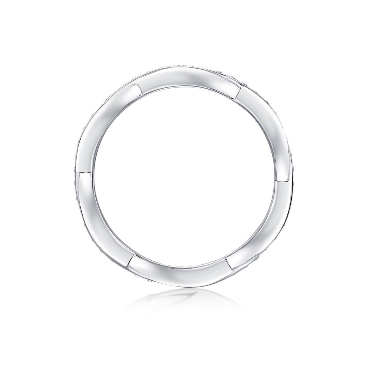 Dreamy Moissanite Band Ring in Sterling Silver