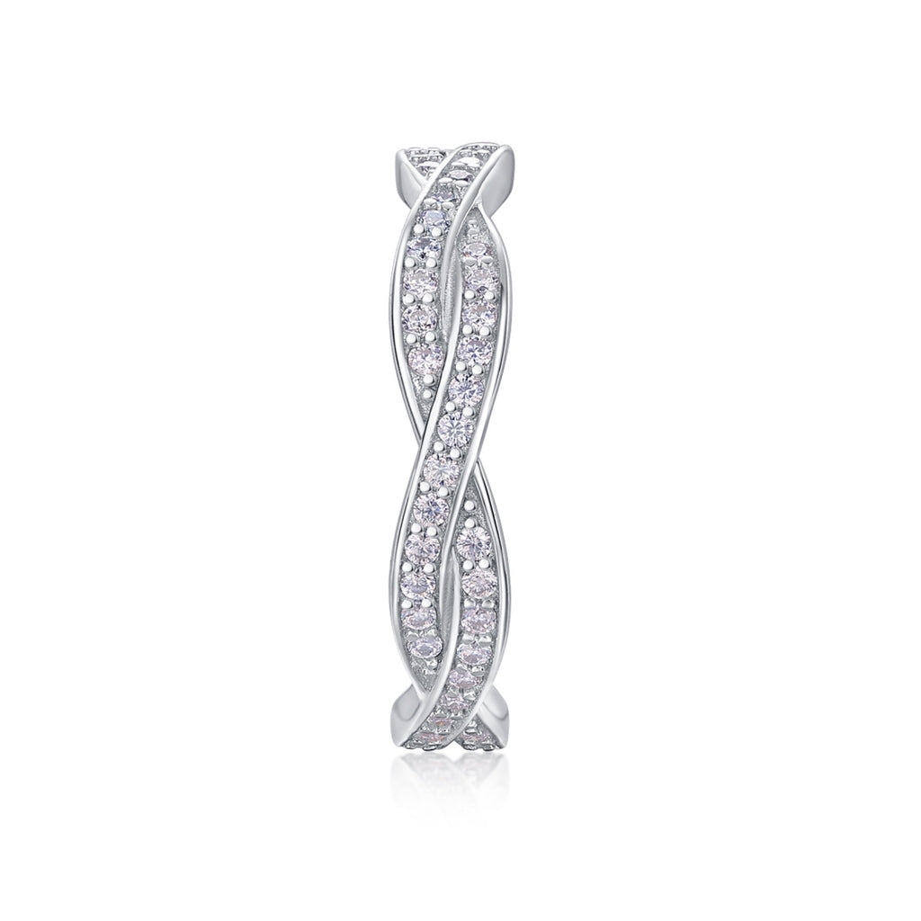 Dreamy Moissanite Band Ring in Sterling Silver