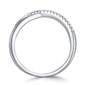 Gyre Moissanite Band Ring in Sterling Silver