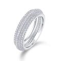 Moonshadow Moissanite Band Ring in Sterling Silver