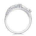 Ark Moissanite Band Ring in Sterling Silver