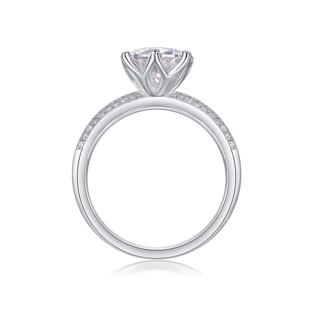 Bliss 2 Carat Moissanite Solitaire Ring in Sterling Silver