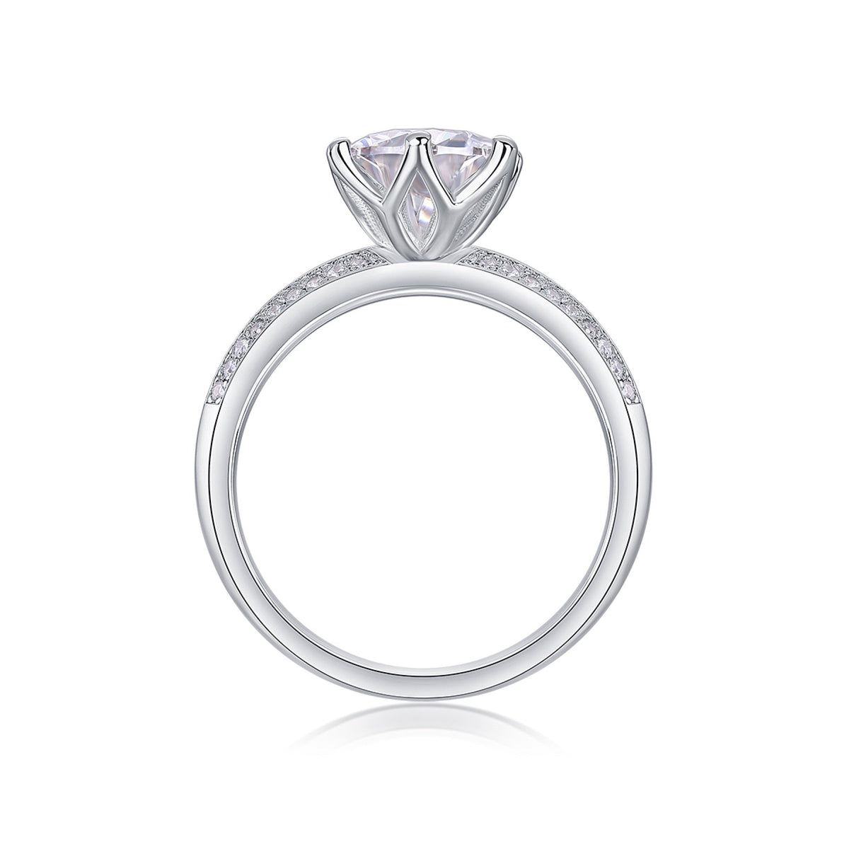 Bliss 2 Carat Moissanite Solitaire Ring in Sterling Silver