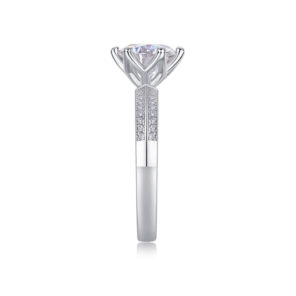 Bliss 2 Carat Moissanite Solitaire Ring in Sterling Silver