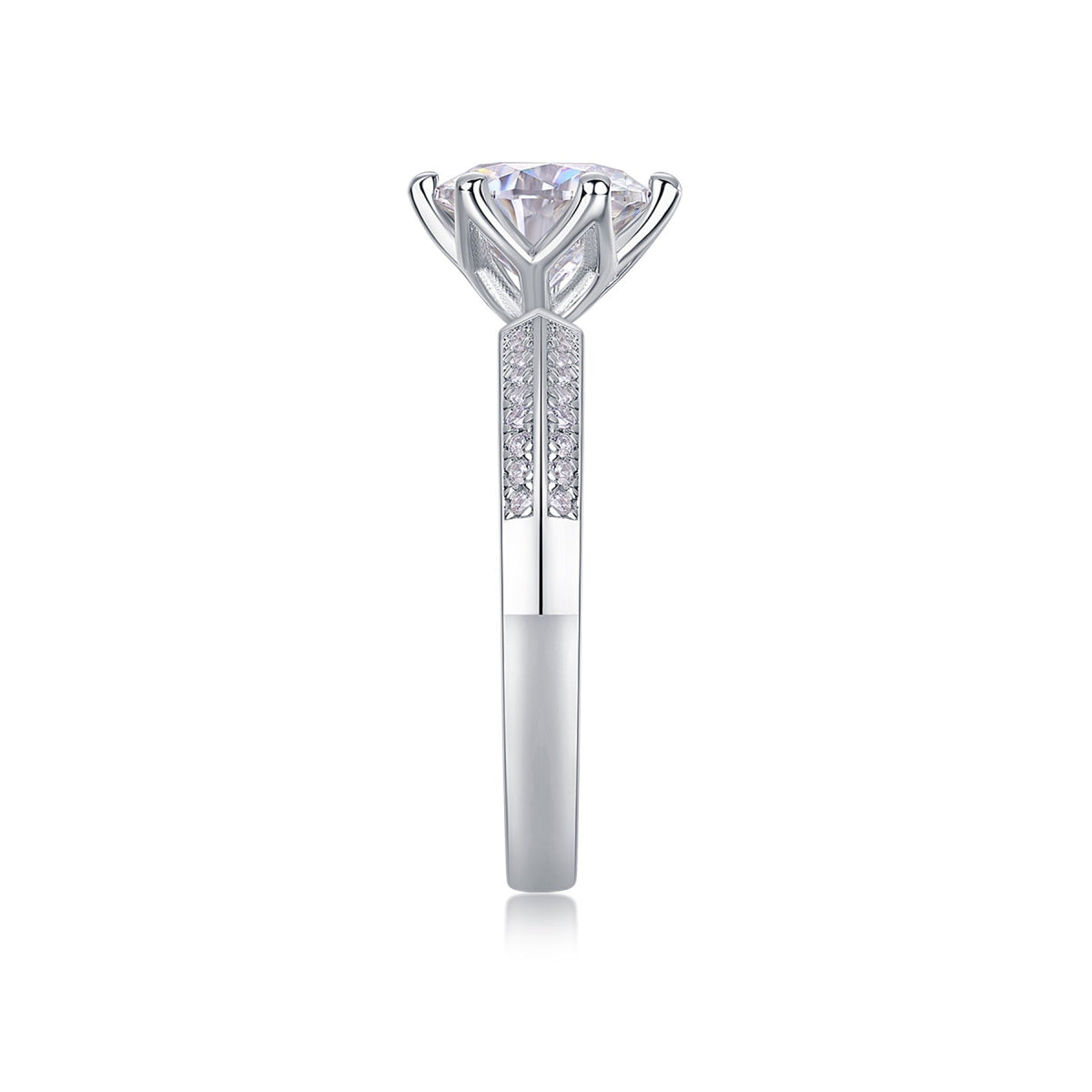 Bliss 2 Carat Moissanite Solitaire Ring in Sterling Silver