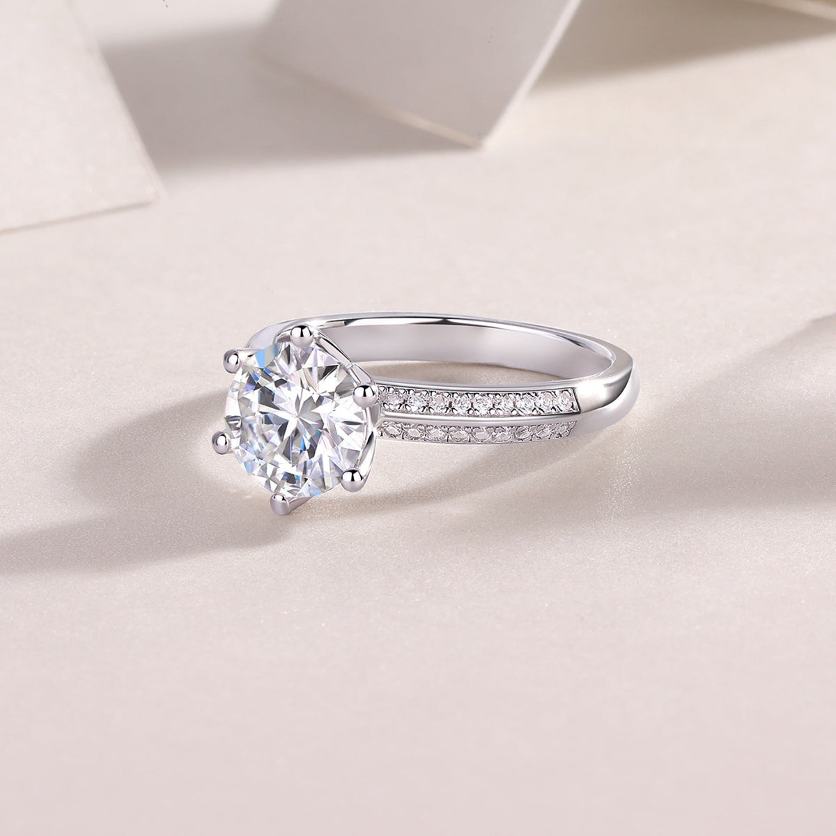 Bliss 2 Carat Moissanite Solitaire Ring in Sterling Silver