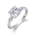 Leap 2 Carat Moissanite Solitaire Ring in Sterling Silver