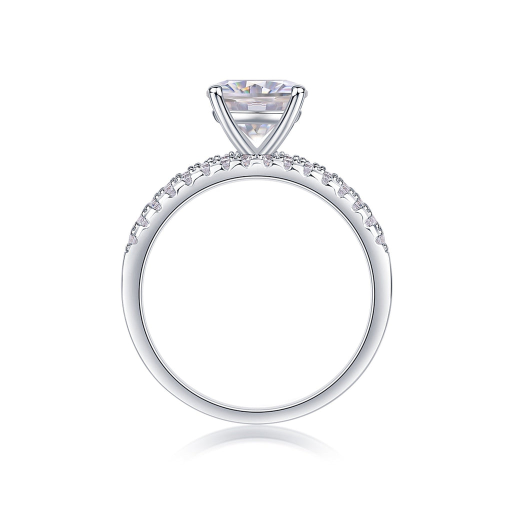 Fantasia 2 Carat Moissanite Solitaire Ring in Sterling Silver