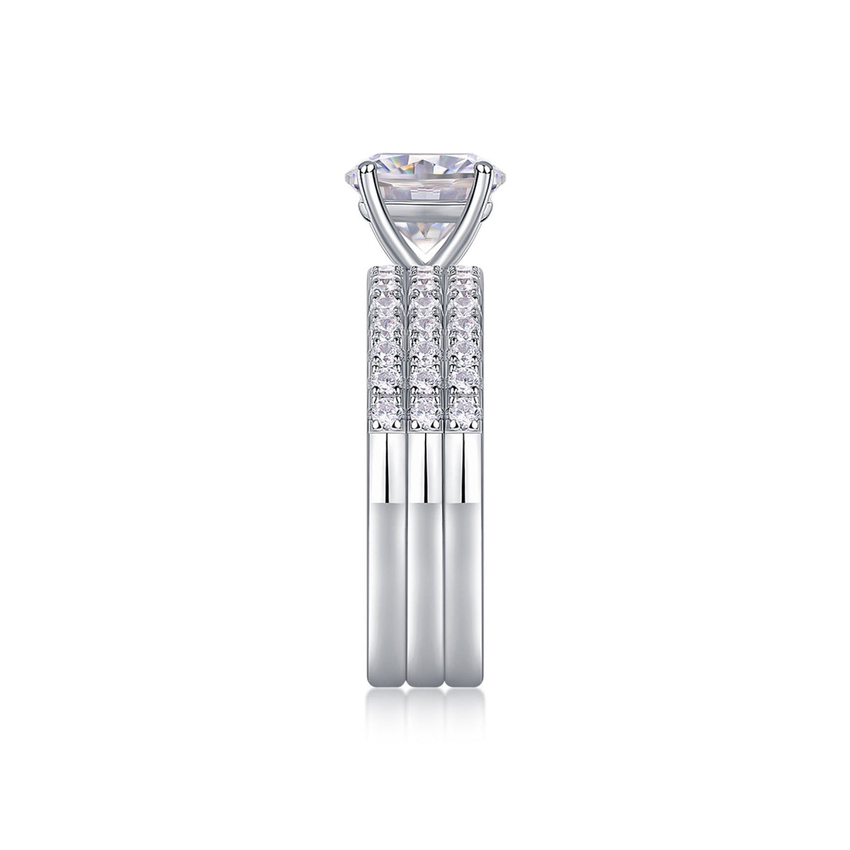 Fantasia 2 Carat Moissanite Solitaire Ring in Sterling Silver