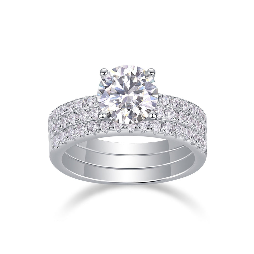 Fantasia 2 Carat Moissanite Solitaire Ring in Sterling Silver