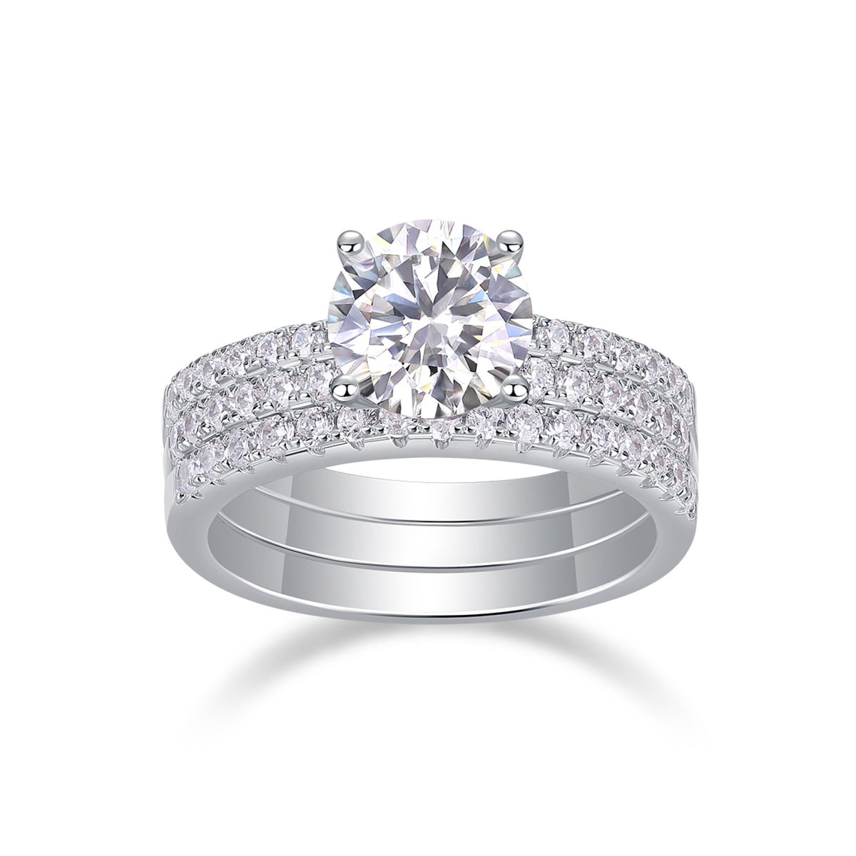 Fantasia 2 Carat Moissanite Solitaire Ring in Sterling Silver