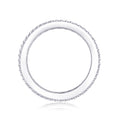 Fullstar Moissanite Eternity Band Ring in Sterling Silver