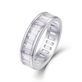 Rhythm Moissanite Eternity Band Ring in Sterling Silver