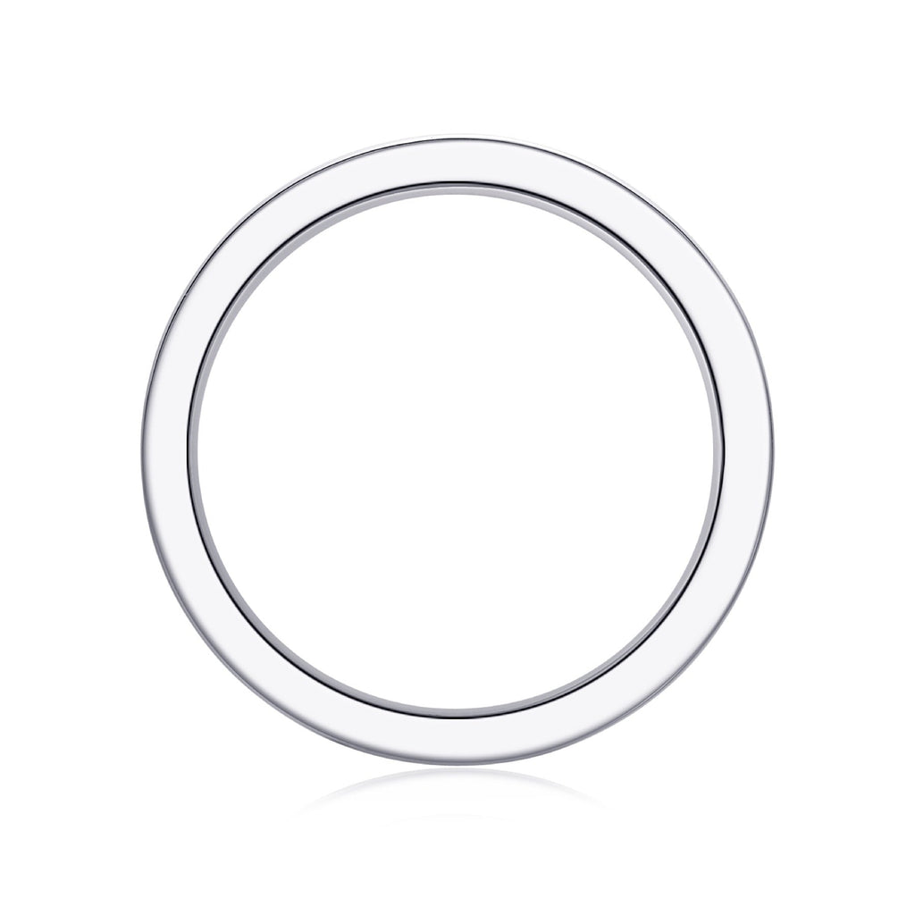 Rhythm Moissanite Eternity Band Ring in Sterling Silver