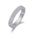Moonspell Moissanite Eternity Band Ring in Sterling Silver