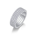 Starbloom Moissanite Eternity Band Ring in Sterling Silver