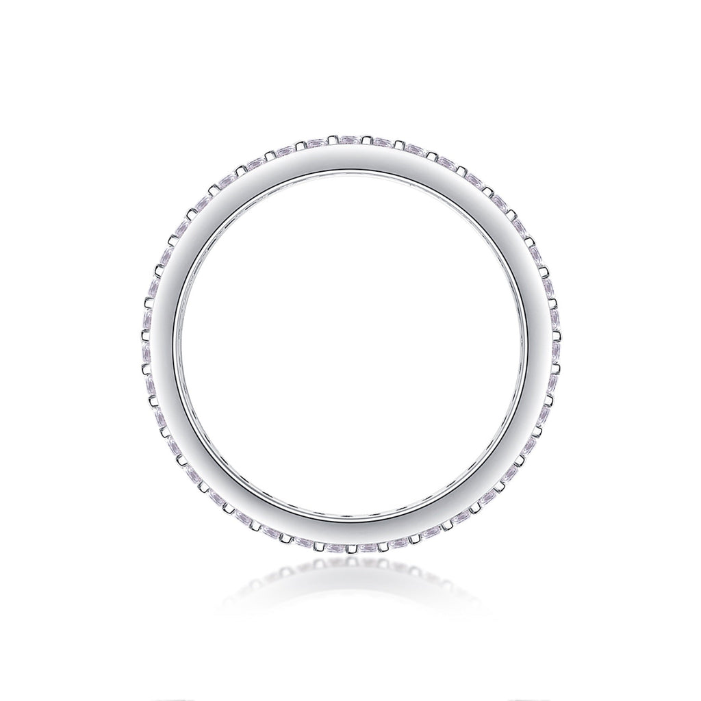 Whisperstar Moissanite Eternity Band Ring in Sterling Silver