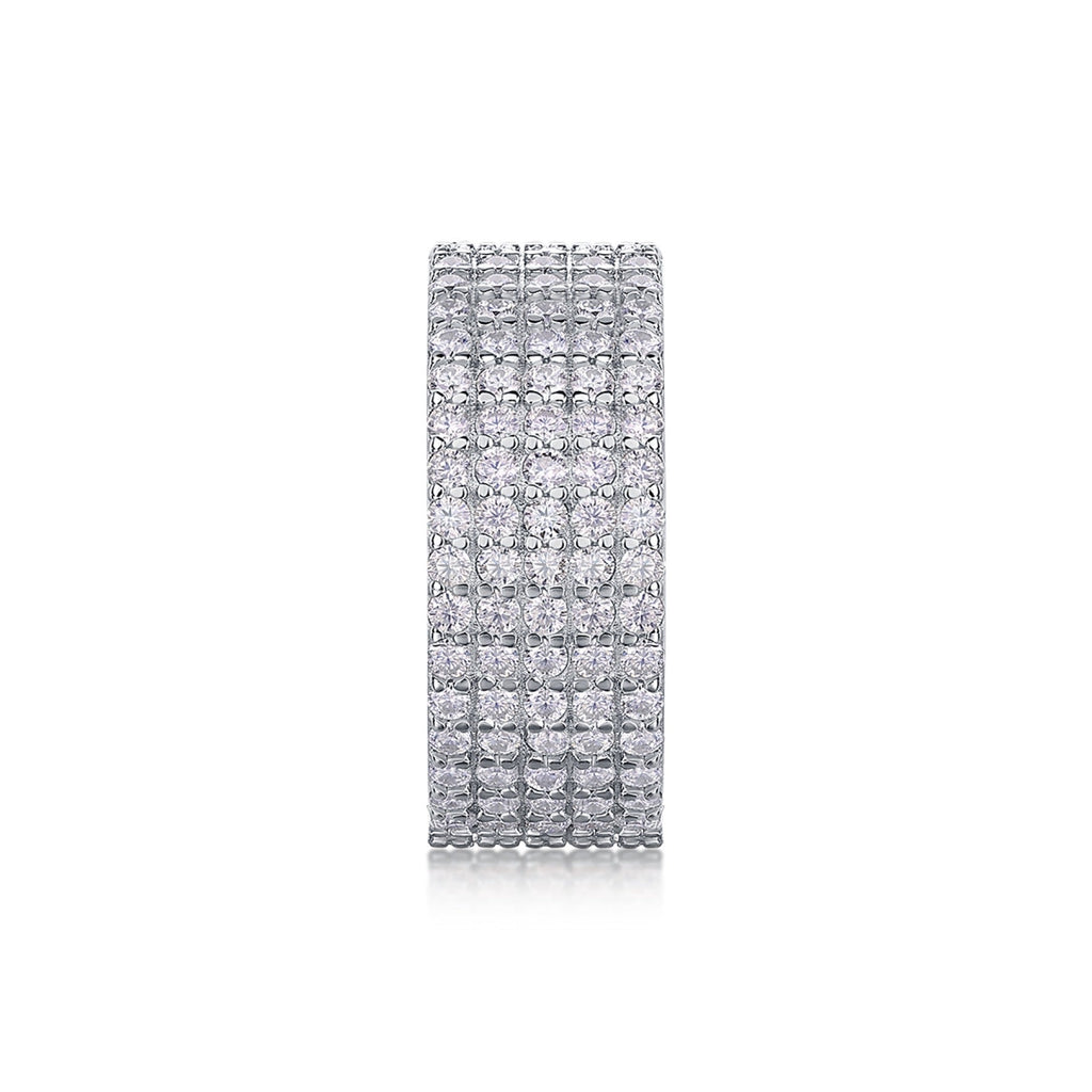 Whisperstar Moissanite Eternity Band Ring in Sterling Silver