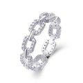 Chainlove Moissanite Band Ring in Sterling Silver