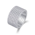 Vastness Moissanite Eternity Band Ring in Sterling Silver