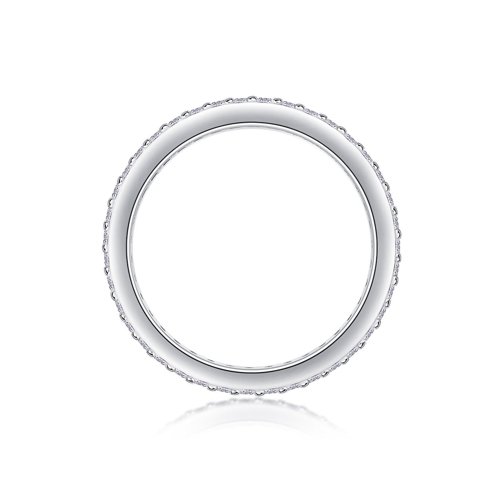 Vastness Moissanite Eternity Band Ring in Sterling Silver