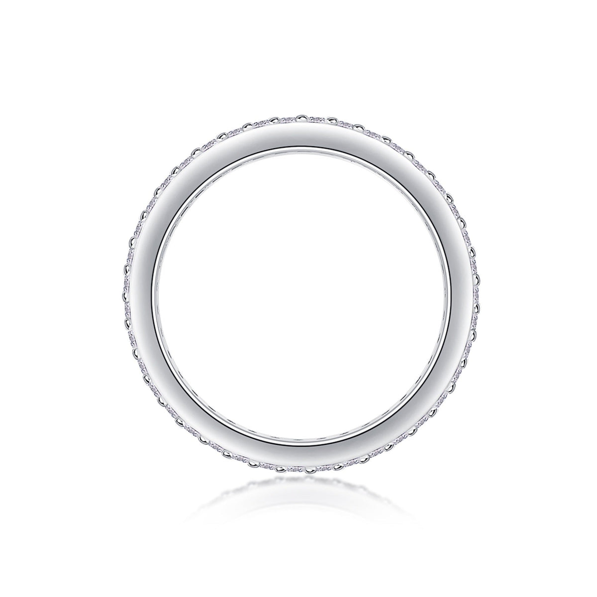 Vastness Moissanite Eternity Band Ring in Sterling Silver