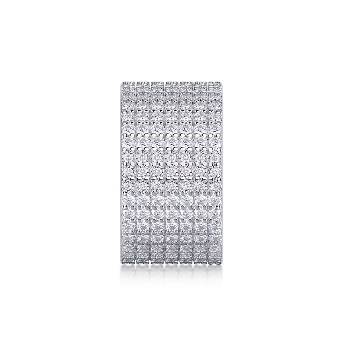 Vastness Moissanite Eternity Band Ring in Sterling Silver