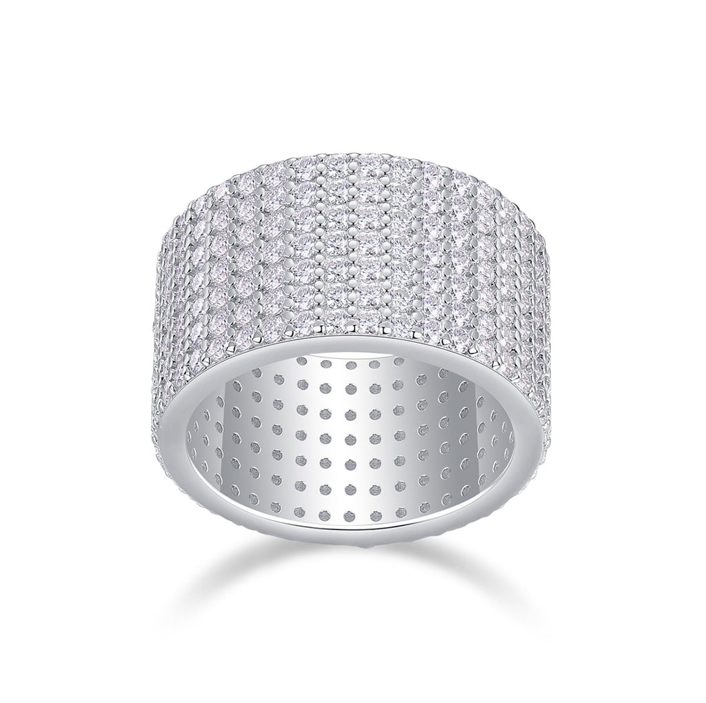 Vastness Moissanite Eternity Band Ring in Sterling Silver