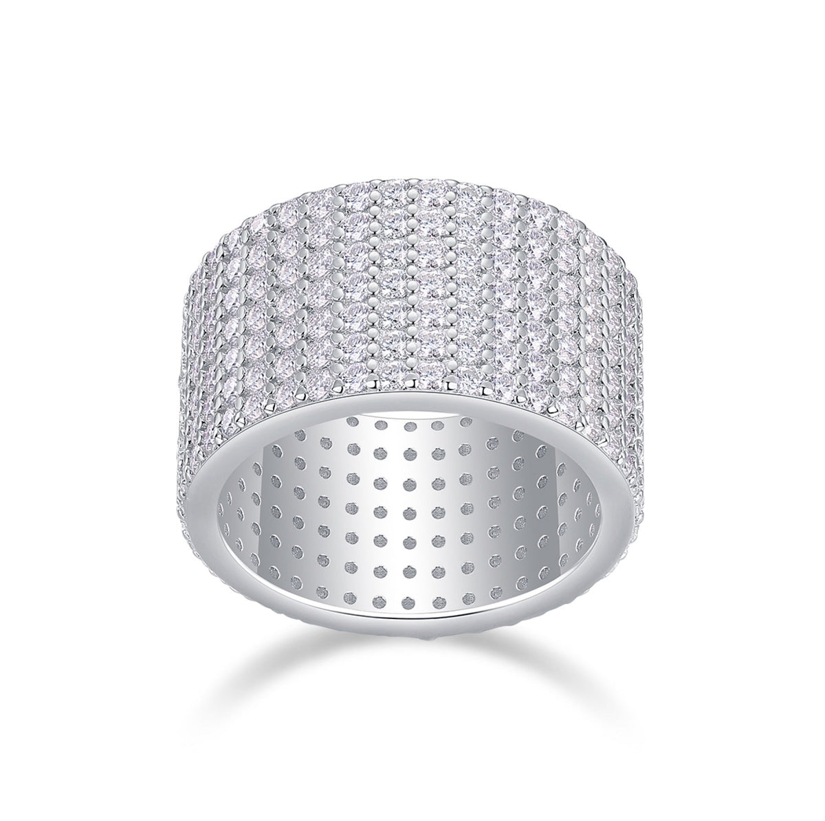 Vastness Moissanite Eternity Band Ring in Sterling Silver
