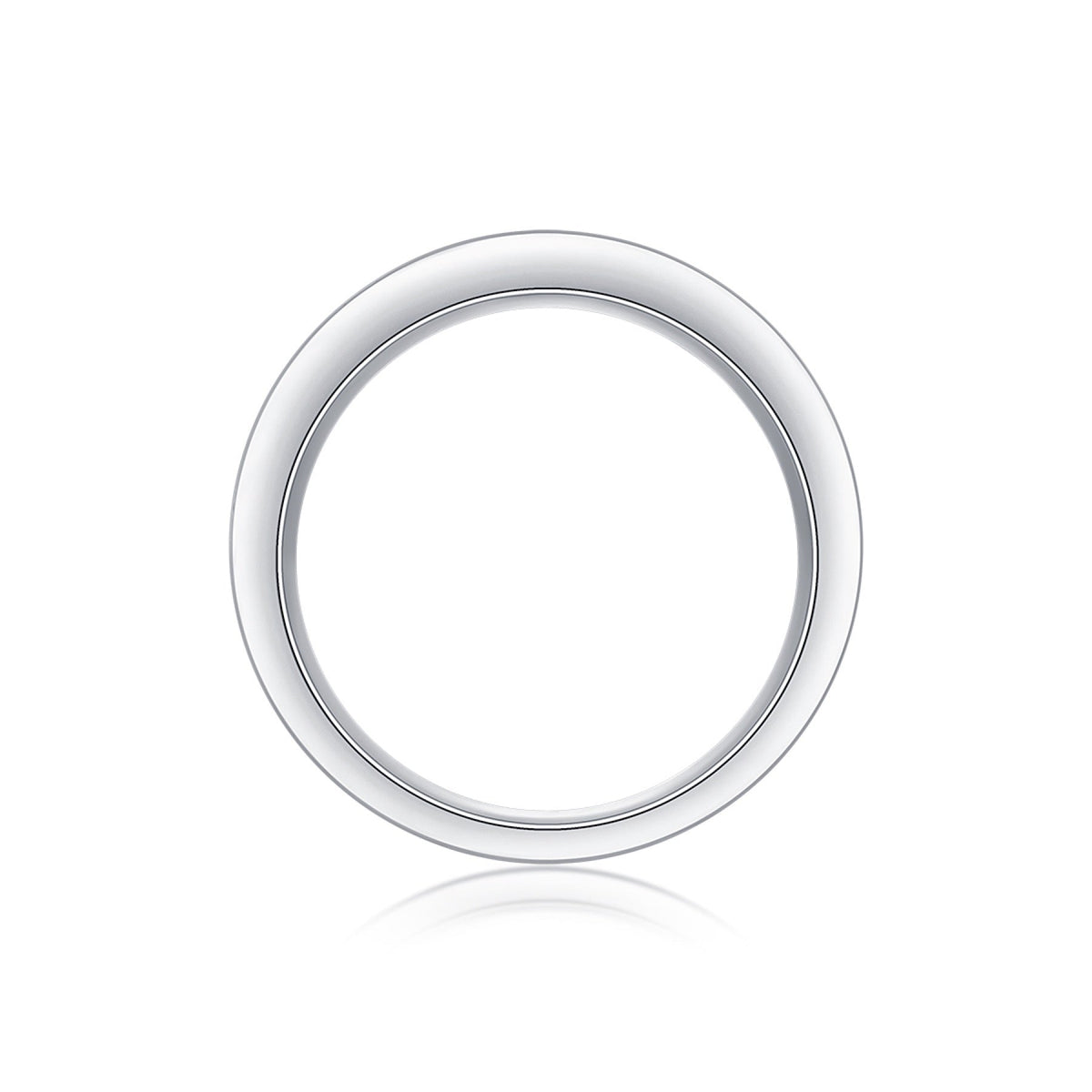 Layered Moissanite Eternity Band Ring in Sterling Silver