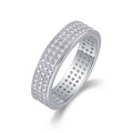 Starshine Moissanite Eternity Band Ring in Sterling Silver