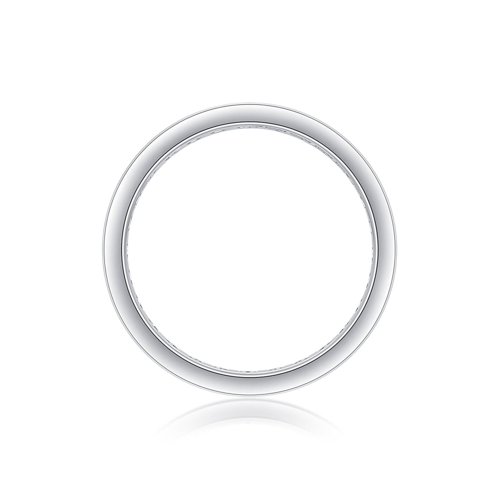 Dreamstar Moissanite Eternity Band Ring in Sterling Silver