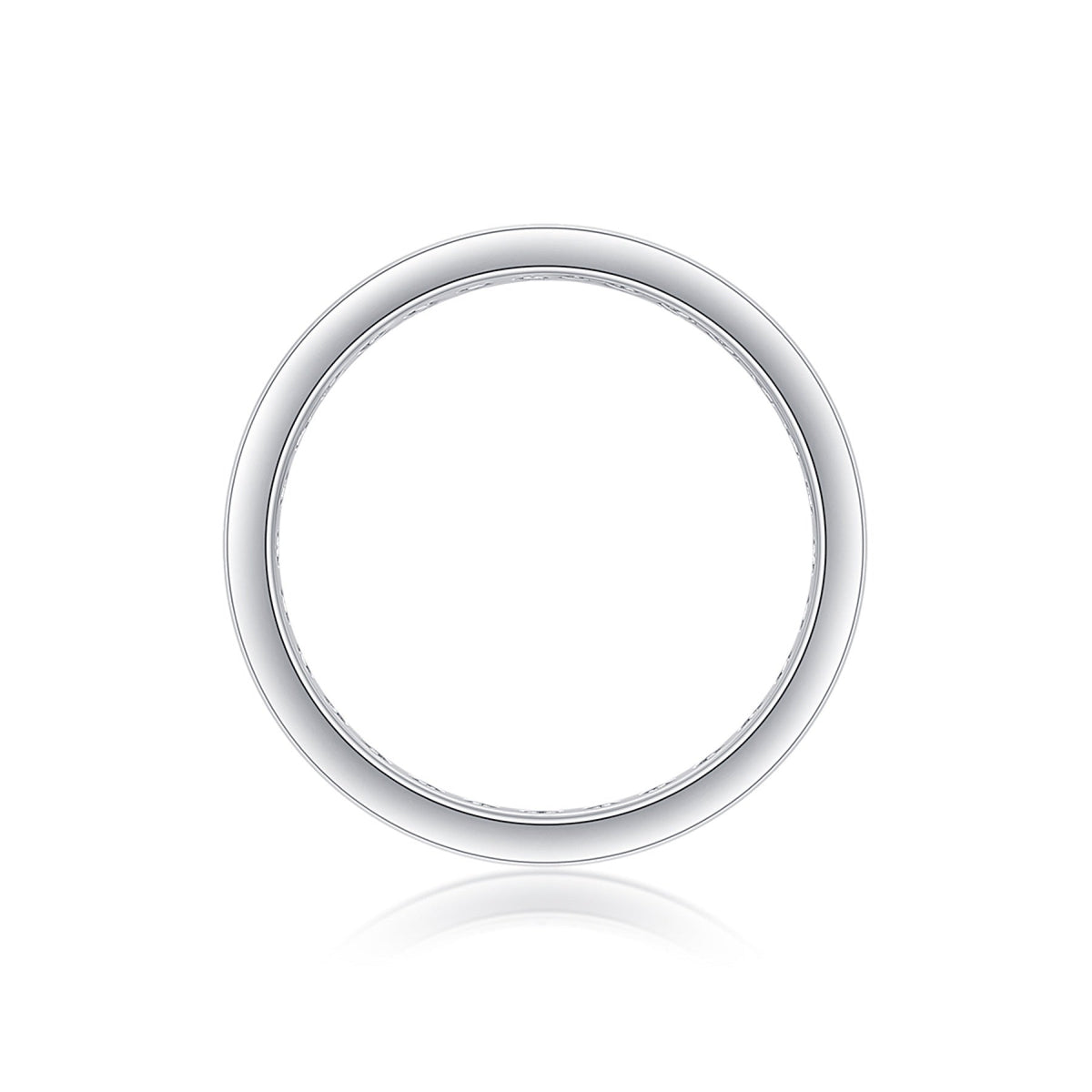 Dreamstar Moissanite Eternity Band Ring in Sterling Silver