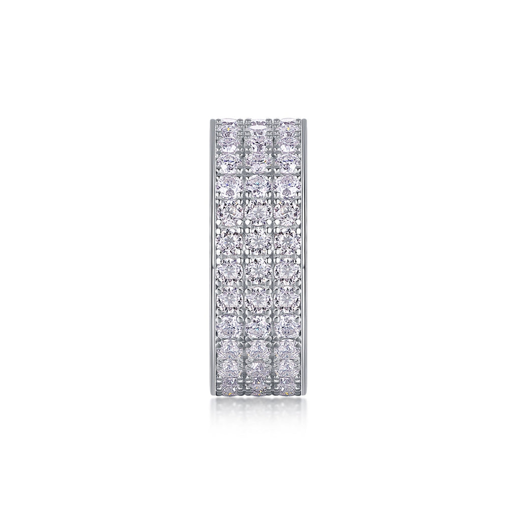 Dreamstar Moissanite Eternity Band Ring in Sterling Silver