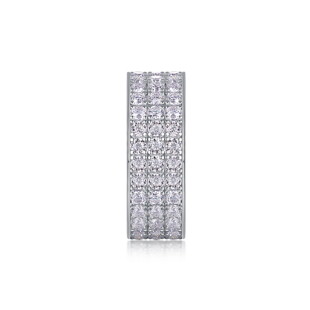 Dreamstar Moissanite Eternity Band Ring in Sterling Silver
