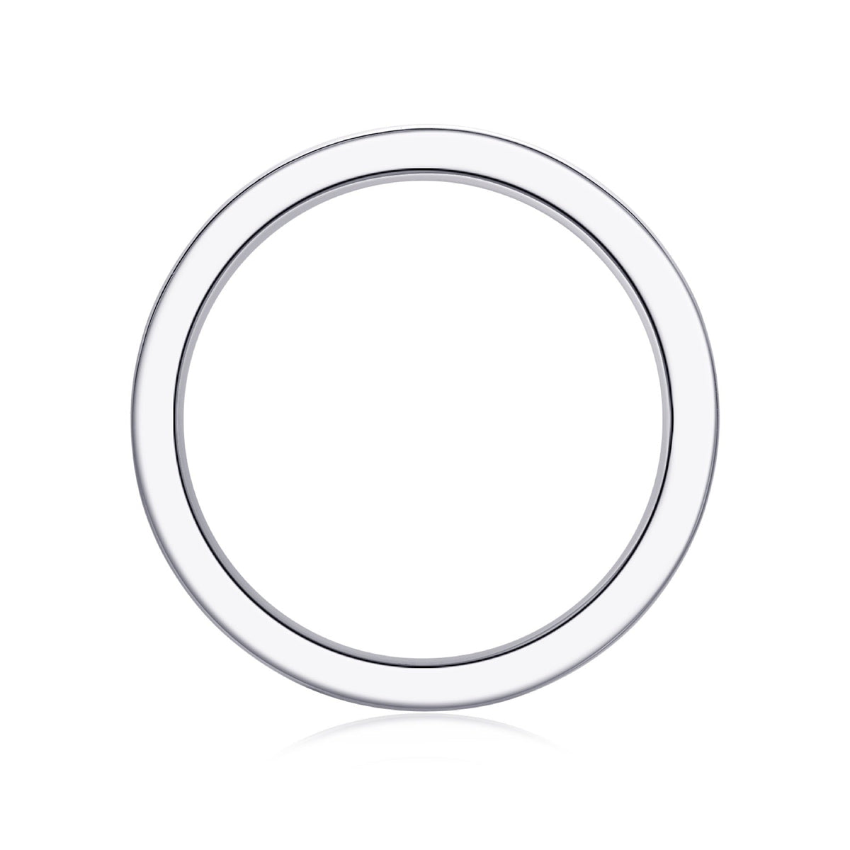 Trilume Moissanite Eternity Band Ring in Sterling Silver