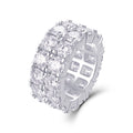 Vogue Moissanite Eternity Band Ring in Sterling Silver