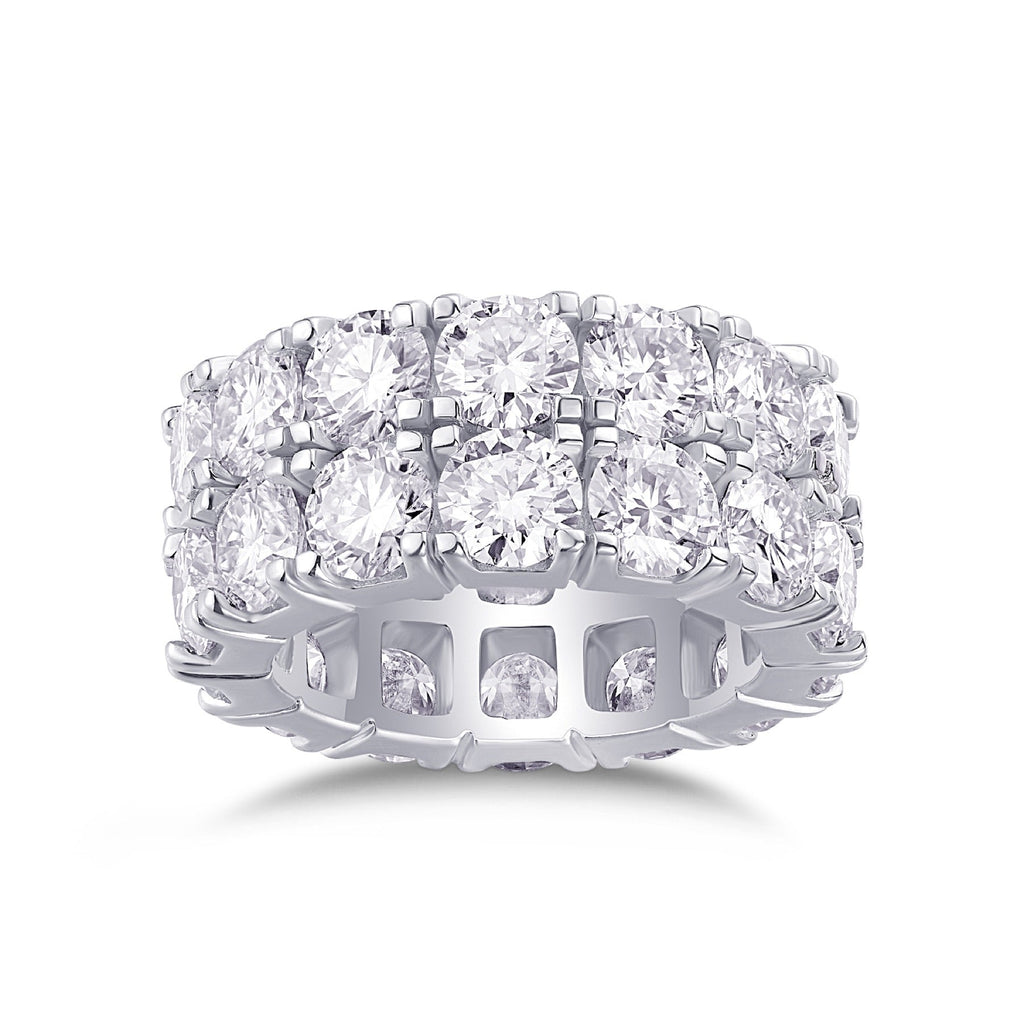 Vogue Moissanite Eternity Band Ring in Sterling Silver