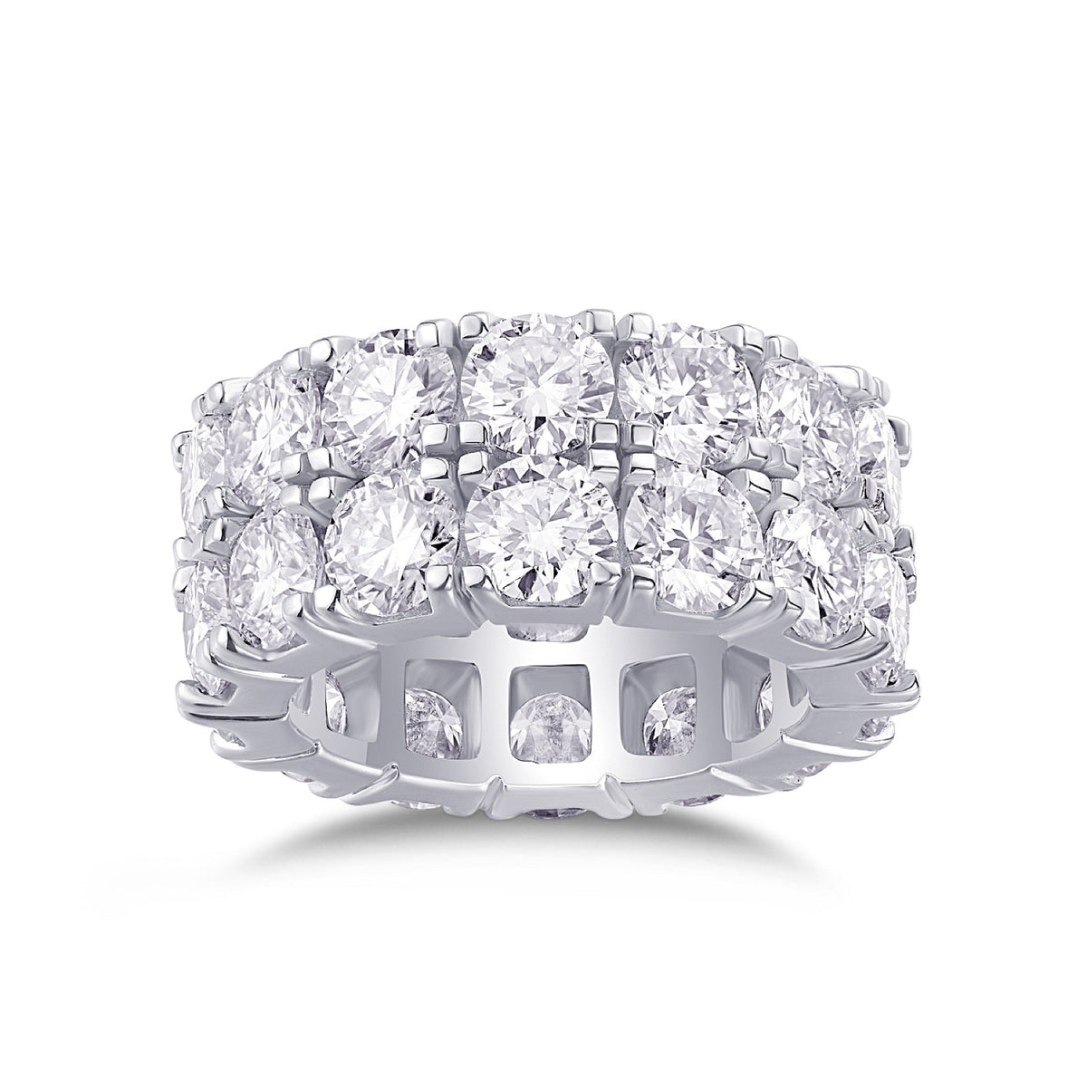 Vogue Moissanite Eternity Band Ring in Sterling Silver