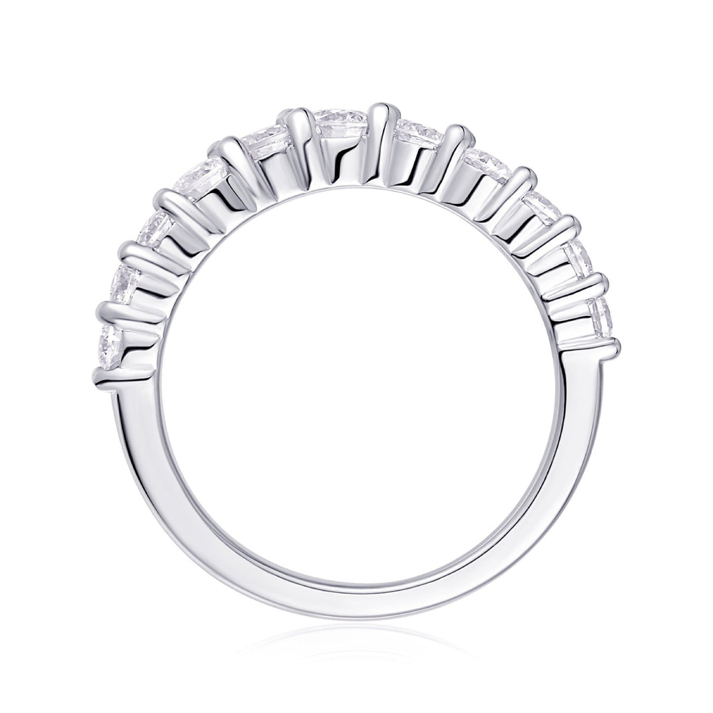 Quintessa Moissanite Five-Stone Ring in Sterling Silver
