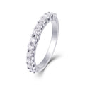 Ray Moissanite Eternity Band Ring in Sterling Silver