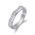 Circuit Moissanite Eternity Band Ring in Sterling Silver