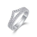 Cradle Moissanite Band Ring in Sterling Silver